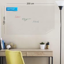 120 x 200 Cm, 2 Adet Şeffaf Akıllı Kağıt, Yaz Sil Özellikli Sihirli Yazı Tahtası