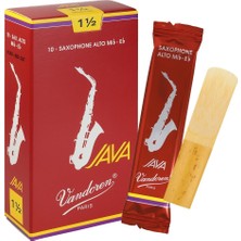 Vandoren SR2615R Java Kırmızı Kesim Alto Saksafon Kamışları (Mukavemet 1,5) (10'lu Paket)