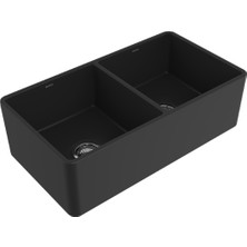Bocchi Lavello Seramik Mutfak Eviyesi 84CM Mat Siyah