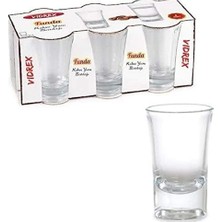 Cam Kahve Yanı Su Bardağı Likör Shot Bardak 50CC Tekila 6 Adet