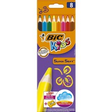 Kids Jumbo-Üç Kenarlı-Yumuşak, Boyama Kalemi 6,2 Mm, 8-Çeşitli Renklerde, Kartonetuı Her Biri