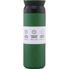 Yeni Japon Tarzı Paslanmaz Çelik 500 ml Sıcak Soğuk Tutan Çay Kahve Su El Termosu - FC942 (Yeş