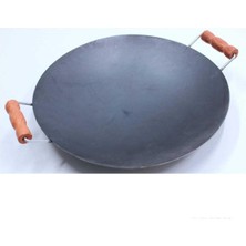 Feris Kavurma Sac 40 cm Çift Taraflı Saç Kavurma Gözleme Sacı Ahşap Kulp FR40