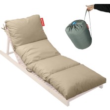 Xpermate Pofuduk Şezlong Minderi 60X180X12CM Su Itici,katlanır,uv Güneş Dayanımı, Fermuar (Be