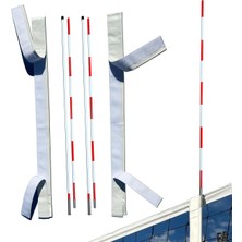 Voleybol Anten Seti Katlanabilir Fiberglas - Cırt Cırt Kılıflı - Voleybol ve Plaj Voleybolu Fil
