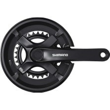 Shimano Tourne/ty FC-TY501 Zincir Seti 46/30, Çift, 7/8 Vites, 170 Mm, Zincir Koruyuculu, Siyah