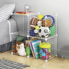 Decorelax Tel Küp Çok Amaçlı Organizer Raf Beyaz 33CM Mutfak, Oyuncak, Kiler, Depolama Rafı (Be