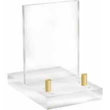 Akrilik Şövale Göstergesi, Şeffaf, 10,16 cm x 15,24 cm x 15,24 cm