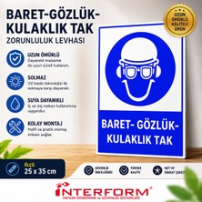 İnterform Baret Gözlük Kulaklık Tak Levhası 25 x 35 cm