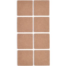 8 Adet Yapışkanlı Masa Koltuk Altı Parke Koruma Keçesi Kare 5 cm