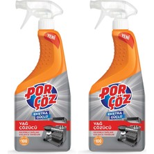 Porçöz Ekstra Güçlü Yağ Çözücü Sprey 750 ml 2li Paket