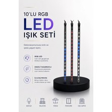 Argesco Mühendislik Dekoratif Ortam Aydınlatması Rgb LED 10’lu Çubuk Seti