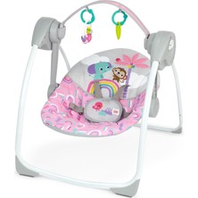 Bright Starts Pink Paradise Taşınabilir Kompakt Otomatik Bebek Salıncağı, Müzik, Üniseks, Yen