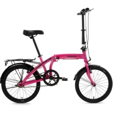 Bisan Twin Katlanır Bisiklet 32 cm V Fren 20 Jant Vitessiz Metalik Pembe Pembe - Siyah