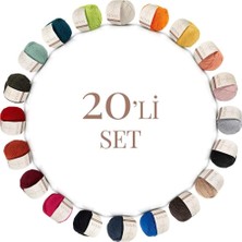 Premium Amigurumi Ipi Punch (Panç) Baby Soft Cotton 50 gr 20'li Örgü Ip SET24