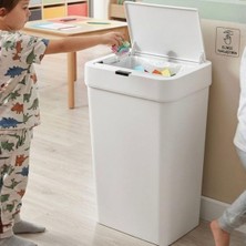 50 Litre Sensörlü Çöp Kovası, Otomatik Temassız Akıllı Çöp Kutusu, Dokunmatik Açma Özell