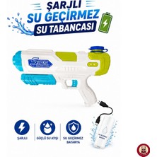 Su Tabancası Şarjlı Işıklı 8 Metre Menzilli Hızlı Su Doldurma Haznesi 750 ml Su Kapasitesi 3
