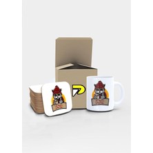 Tarz Kedi Tasarımlı Baskılı Kupa Bardak Seti, Eğlenceli Özel Hediye Mug