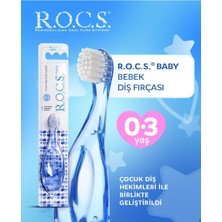 Rocs Baby 0-3 Yaş Bebek Fırçası - Mavi