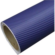 Koyu Mavi Karbon Folyo, 127 cm x 50 cm Kaplama Folyosu (127 x 100 Cm)