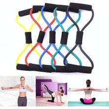 Pekial Egzersiz Spor Pilates Yumuşak Sünger Saplı Direnç Lastiği, Yeşil