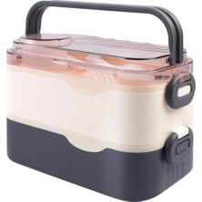 ml Paslanmaz Çelik Bento Lunch Box Iki Kat Üç Bölme Yeni Nesil Sefer TASI-1350ML-101102S