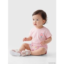 LC Waikiki Lcw Baby Pembe Çiçekli Kız Bebek Şortlu Takım