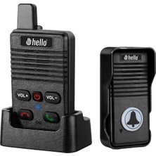 Xtechnx Hello D90 1000MAH Şarjlı Kapalı Devre Telsiz Kapı Zili ve Interkom Sistemi Kesintisiz Çift Taraflı Sesli Iletişim Telsiz