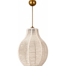 El Yapımı Tekli Sarkıt Avize 65X25 cm – Modern Dekoratif Tavan Lambası, Handmade Pendant Light