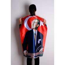 Zc Bayrak Atatürk Baskılı Çok Renkli Türk Bayrağı 70X105 cm Raşel Kumaş Dijital Baskı