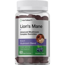 Horbaach Lion\'s Mane 10 In 1 Mushroom Complex Blueberry 60  Capsules