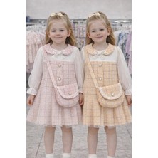 Veraura Lifestyle 1-2-3 Yaş Tül Kollu Çantalı Elbise 1 Adet Pembe