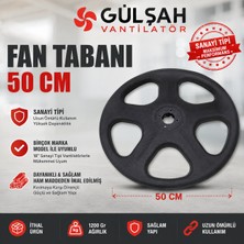 Gülşah Fan Sanayi Tipi Vantilatör Ayak Tabanı 50 cm Çap | 1200 gr Ağır Plastik Alt Ayak | 4 Delikli | Birçok Marka ile Uyumlu