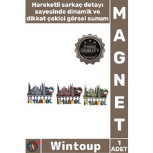Wintoup #magnet Dekoratif Hareketli Şehir Konseptli Turistik Hediyelik Şık Sarkaçlı Istanbul Temalı Magnet