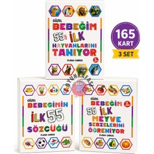 Oyun Kafası Bebeğimin Ilk 165 Kartı | Sözcük + Hayvan + Meyve Eğitici Kart Seti (0-3 Yaş)