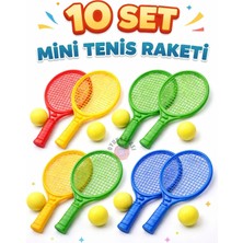 Oyun Kafası Tenis Raketi 10 Set – Çocuk Oyuncak Raket ve Top Seti