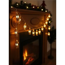 Grand Concept Store Ramazan Temalı Kandil Figürlü 4 Metre Pilli Aydınlatma Ramazan Süsü Gold