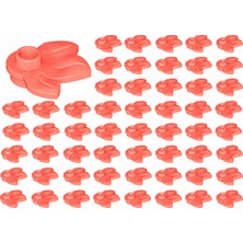 LEGO Orjinal Bitki Ağaç Parçaları: Yaprak: Plant Leaves: 100 Adet Mercan Rengi Coral Yaprak Parçası 32607