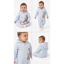 Veraura Lifestyle 3/12 Ay Nakışlı Kapşonlu Bebek Tulumu