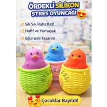 Oyun Kafası Ördekli Silikon Stres Oyuncağı 1 Adet|sıkınca Çıkan Popit Oyuncak Çocuk Oyuncağı Eğlenceli Oyuncak