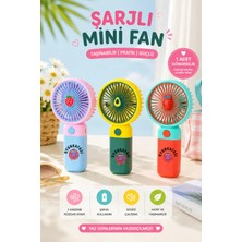 Oyun Kafası Şarjlı Mini El Fanı Taşınabilir 3 Kademeli Karışık Renk 1 Adet
