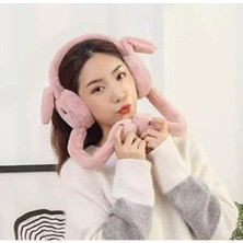 Empressco Yumuşak Peluş Tavşan Tasarımlı Renkli Hareketli Kulaklık