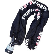 Motoguards GRADE80 10MM Kesilmez Motosiklet Zinciri, Yl Lamine Boron Asma Kilit, Siyah (200CM)