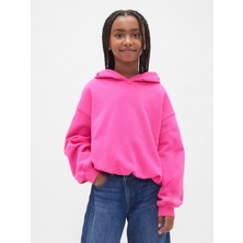 Gap Kız Çocuk Pembe Kids Vintage Soft Oversized Bubble Sweatshirt