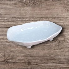 Biodata Melamin Kırılmaz Soft Lux Kayık Tabak 30X19X6 cm - Beyaz Sunum Tabağı, Kahvaltı Tabağı, Restoran