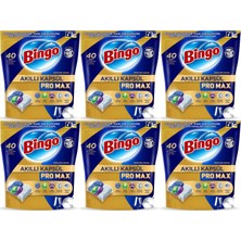 Bingo Akıllı Kapsül Pro Max Bulaşık Makinesi Deterjanı Tableti 240 Adet Limon Kokulu (6pk*40)