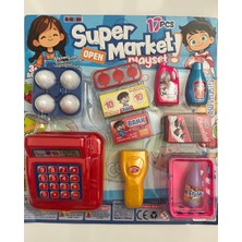 Mavi Su Dünyası Süpermarket Alışveriş Seti Oyuncak 15 Parçalı