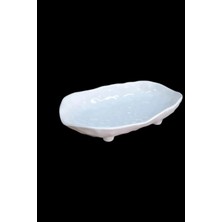 Biodata Melamin Kırılmaz Soft Lux Kayık Tabak 21X13X4 cm - Beyaz Sunum Tabağı, Kahvaltı Tabağı, Restoran