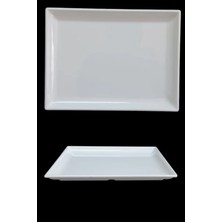 Biodata 6 Adet 28X21 cm Beyaz Melamin Servis Sunum Tabağı |meze, Kahvaltılık, Tatlı, Ana Yemek