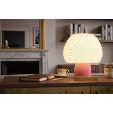 Arylamp Designs Modern Rippled  Mushroom Twisted Lamp